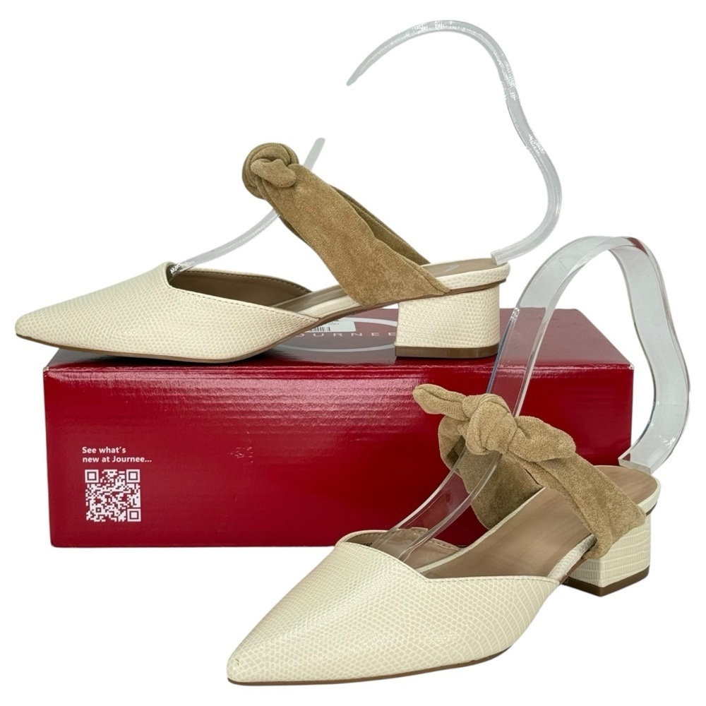 Journee Collection Melora Off White Womens Mules Size 7M